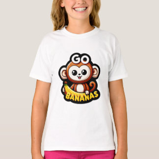 Camiseta ¡Alegre el banano de los monos, divertirse, irse a