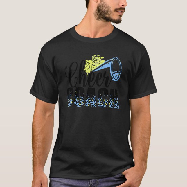 Camiseta Alegre el entrenador Leopard Cheerled Props (Anverso)