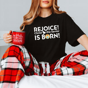 Camiseta ¡Alegre en el nacimiento de Cristo! Mensaje de fe