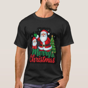 Camiseta "Alegre festivo: Árbol navideño y Santa Desig