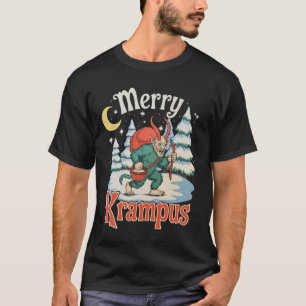 Camiseta Alegre folklore de Krampus Navidad Horror Xmas