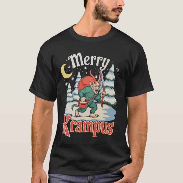 Camiseta Alegre folklore de Krampus Navidad Horror Xmas (Anverso)
