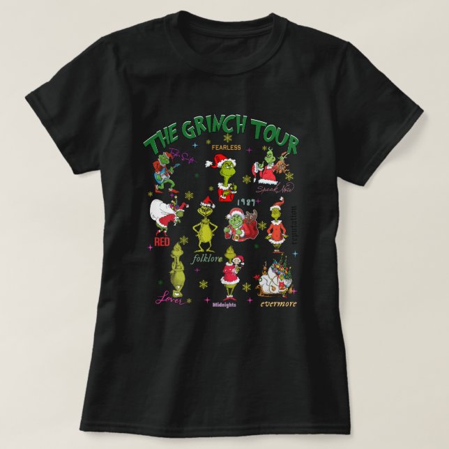 Camiseta alegre grinchmas 2 (Diseño del anverso)