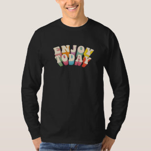 Camiseta Alegre Hippie Vintage Positivo Disfruta El Día De
