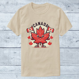 Camiseta Alegre hoja de arce de la bandera de Canadá