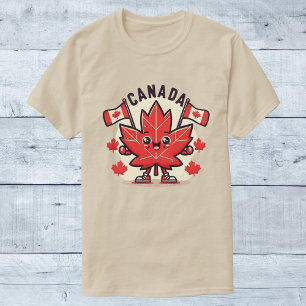 Camiseta Alegre hoja de arce de la bandera de Canadá