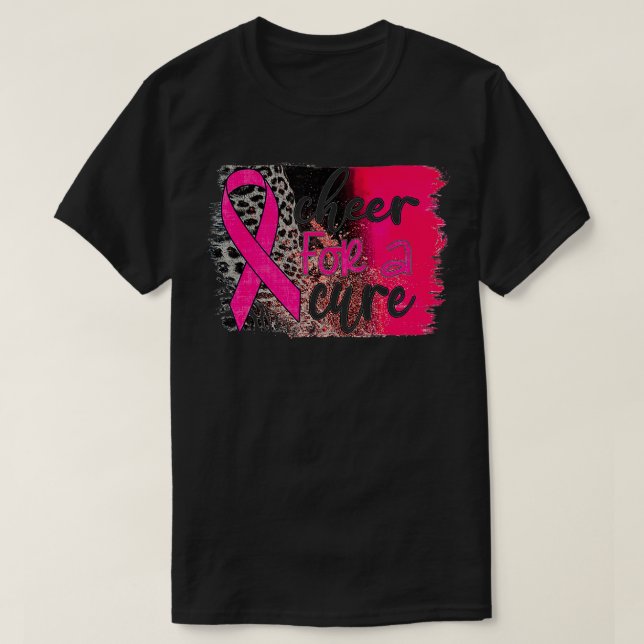 Camiseta Alegre leopardo de la conciencia sobre el cáncer d (Diseño del anverso)