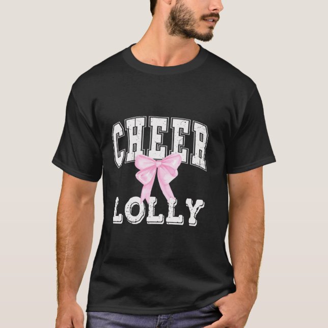 Camiseta Alegre LOLLY Coquette Pink Bow CheerLeader (Anverso)