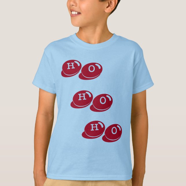 Camiseta alegre navidad ho ho (Anverso)