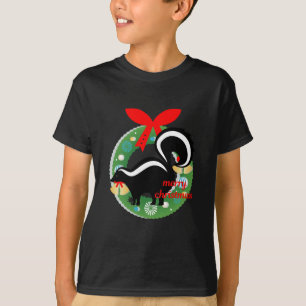 Camiseta alegre navidad skunk