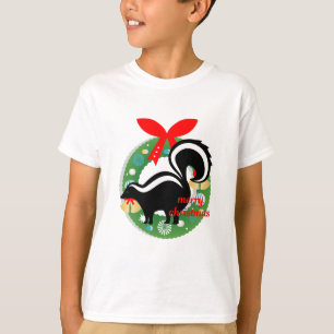 Camiseta alegre navidad skunk