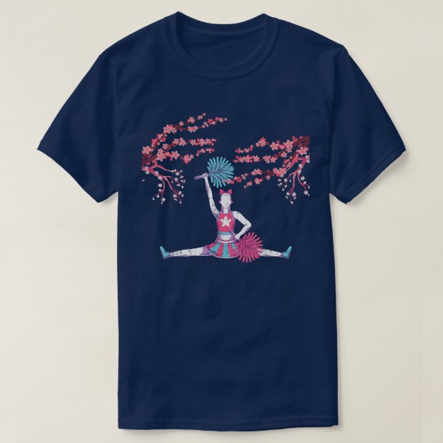Camiseta Alegre Sakura Cherry Blossom Cheerle (Diseño del anverso)