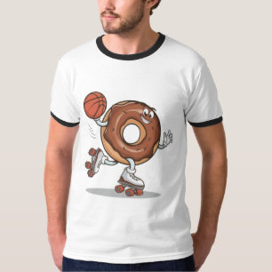 Camiseta Alegre Skateboarding de Chocolate Donut con camise