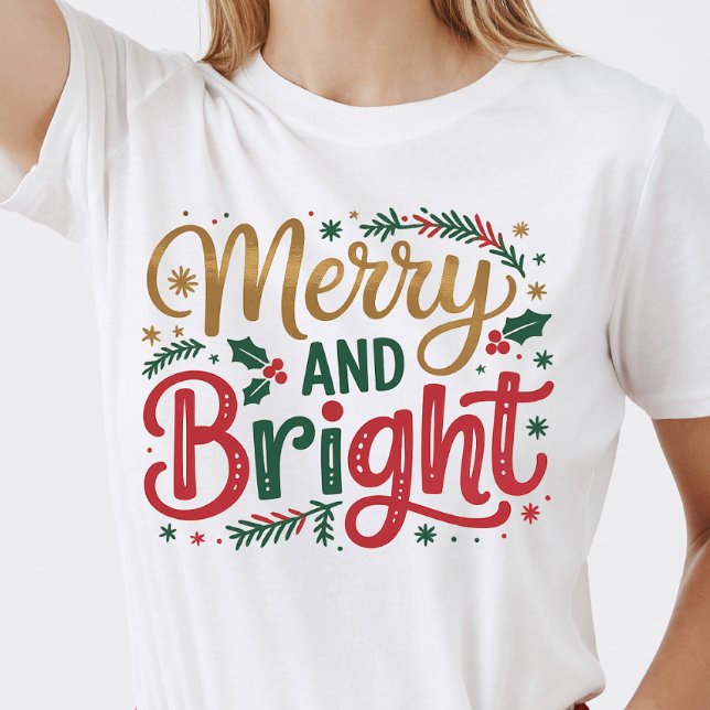 Camiseta Alegre y Brillante - Navidad Familiar Personalizad (Subido por el creador)