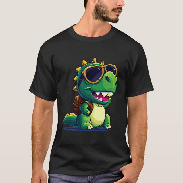 Camiseta Alegres Embarcaciones De Dino En Una Aventura Esco (Anverso)