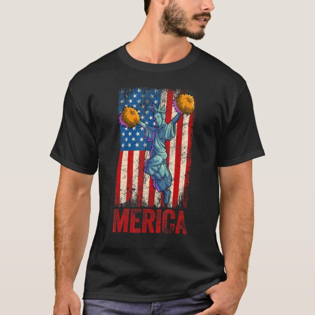 Camiseta Alegres Estatua De La Libertad El 4 De Julio (Anverso)