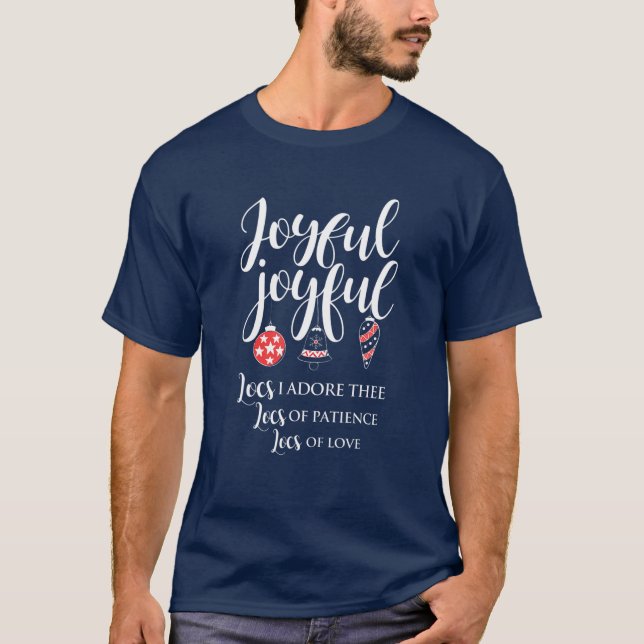Camiseta Alegres Navidades con bloqueos de esclusas para si (Anverso)