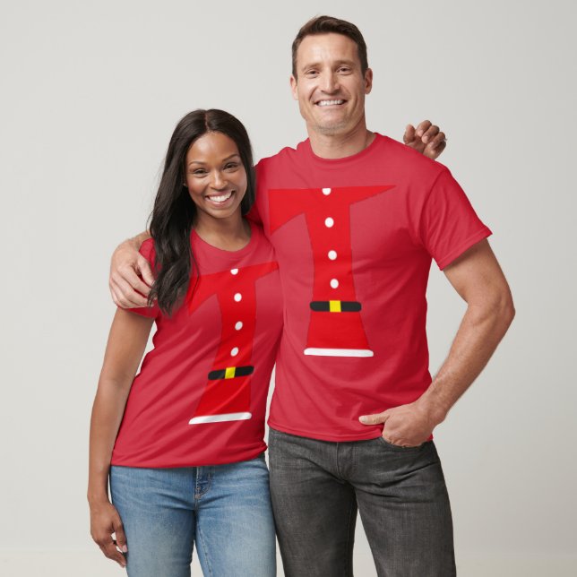 Camiseta alegres navidades rojas santa claus personajes cam (Unisexo)