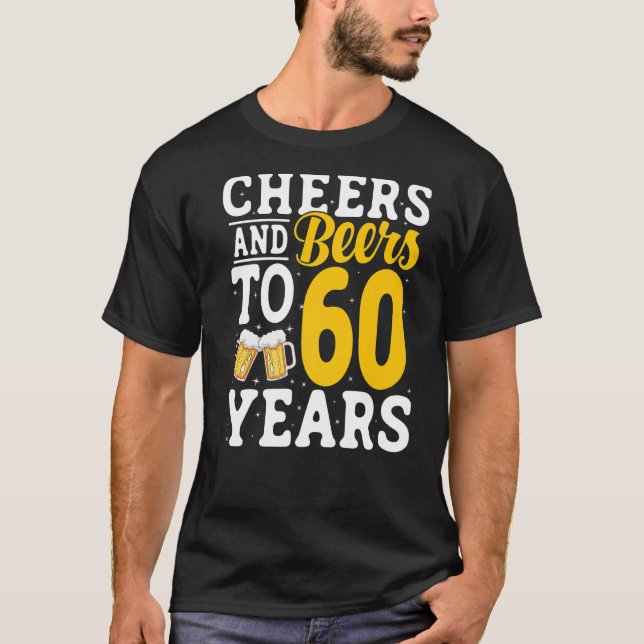 Camiseta Alegres y cervezas a 60 años Beer cerveza 60 años (Anverso)