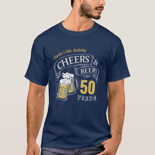 Camiseta Alegres Y Cervezas Amarillas De La Marina De Cualq (Anverso)