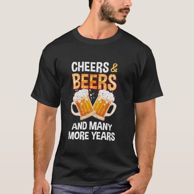 Camiseta Alegres y cervezas y muchos años más Gracioso 40°  (Anverso)