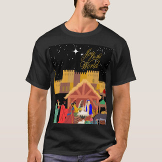 Camiseta Alegría a la escena de la Natividad de la Paz Mund