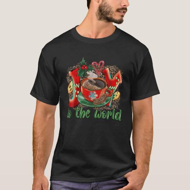 Camiseta Alegría A Los Navidades De Café Latte De Cacao Cal (Anverso)