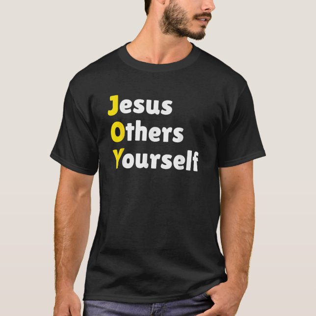 Camiseta Alegría Acrónimo Jesús Amar a Dios Definición Cris (Anverso)