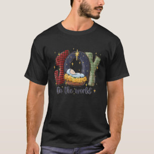 Camiseta Alegría Al Mundo Niño Jesús Biblia Fe Cristiana