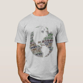 Camiseta Alegría al mundo: paz y felicidad - arte de la pal