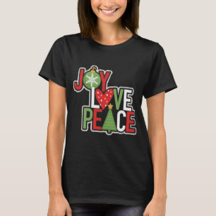 Camiseta Alegría Amor Paz Navidad Fiesta Festivo