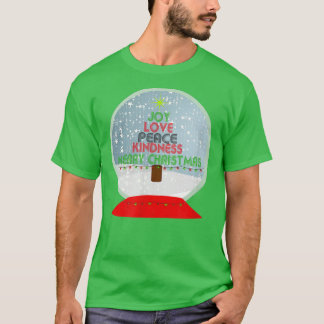 Camiseta Alegría, amor por la paz árbol, árbol de Navidad, 