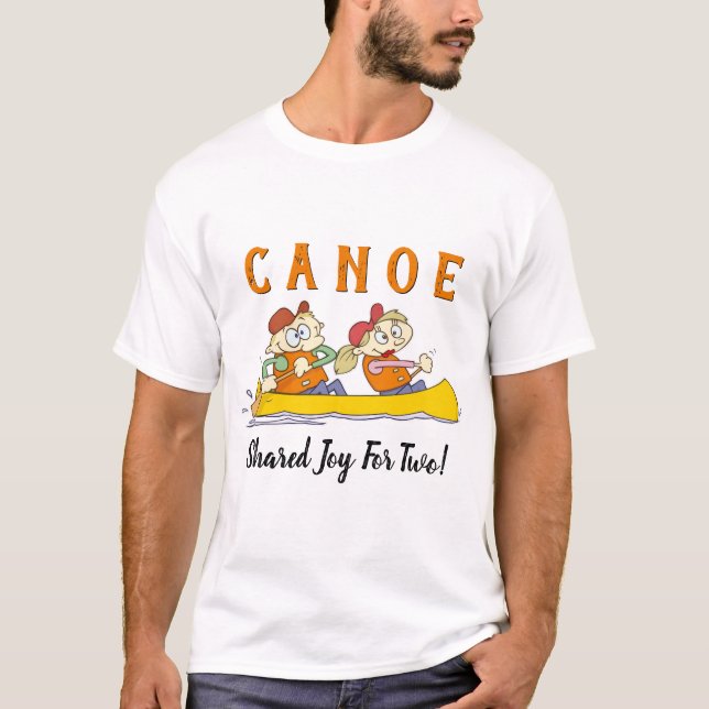 Camiseta Alegría compartida canoa para el dibujo animado (Anverso)