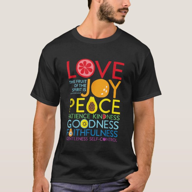 Camiseta Alegría De Amor La Fruta Del Espíritu Es El Shir D (Anverso)