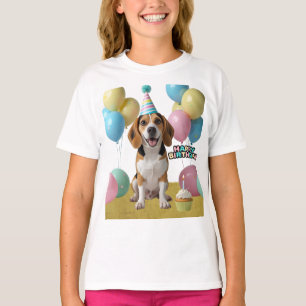 Camiseta Alegría de cumpleaños con mi Beagle