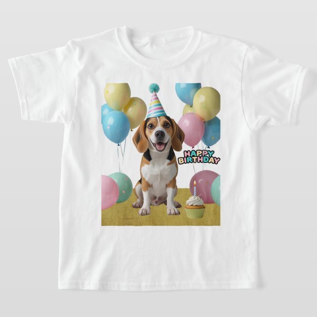 Camiseta Alegría de cumpleaños con mi Beagle (Distribución)