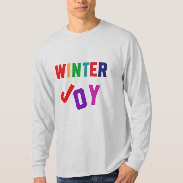 Camiseta Alegría de invierno - Coloridas Cartas acogedoras (Anverso)