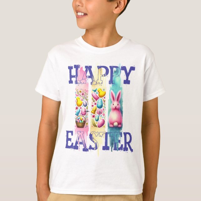 Camiseta Alegría de la cesta de huevos de Pascua (Anverso)