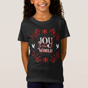 Camiseta Alegría de los chicas al negro del navidad del