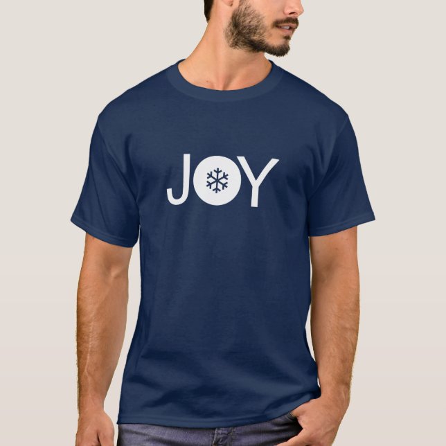Camiseta Alegría de los Navidades azules (Anverso)