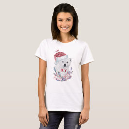 Camiseta Alegría de los Navidades de pájaro Gorra de oso po