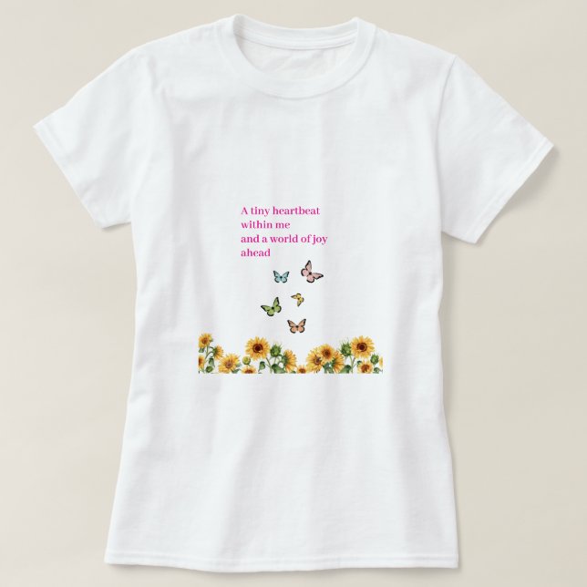 Camiseta "Alegría de un nuevo comienzo" (Diseño del anverso)