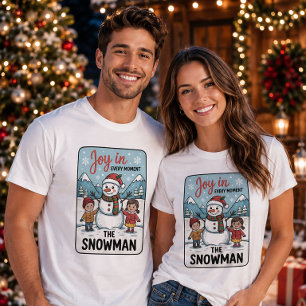 Camiseta Alegría En Cada Momento La Tarjeta Del Muñeco de N