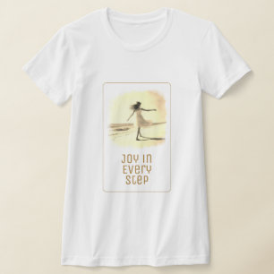 Camiseta "Alegría en cada paso" - versión dorada