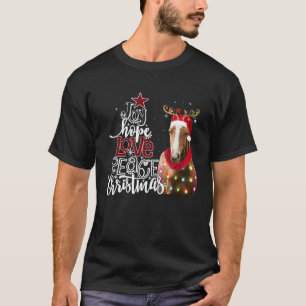 Camiseta Alegría Esperanza Amor Paz Navidad Caballo Reno de