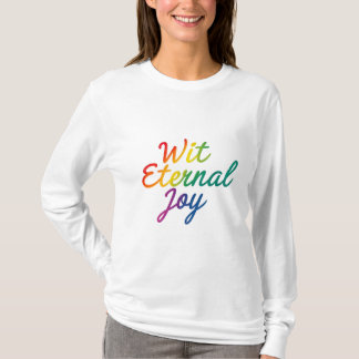 Camiseta Alegría eterna - Arte de tipografía arcoiris