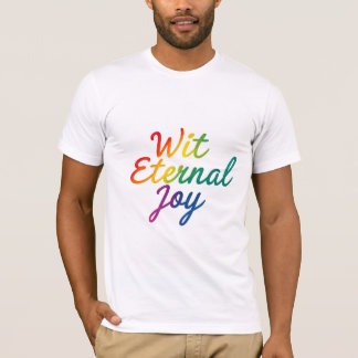 Camiseta Alegría eterna - Arte de tipografía arcoiris