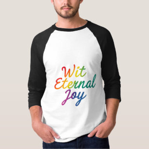Camiseta Alegría eterna - Arte de tipografía arcoiris