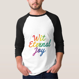 Camiseta Alegría eterna - Arte de tipografía arcoiris