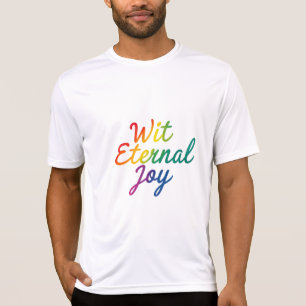 Camiseta Alegría eterna - Arte de tipografía arcoiris